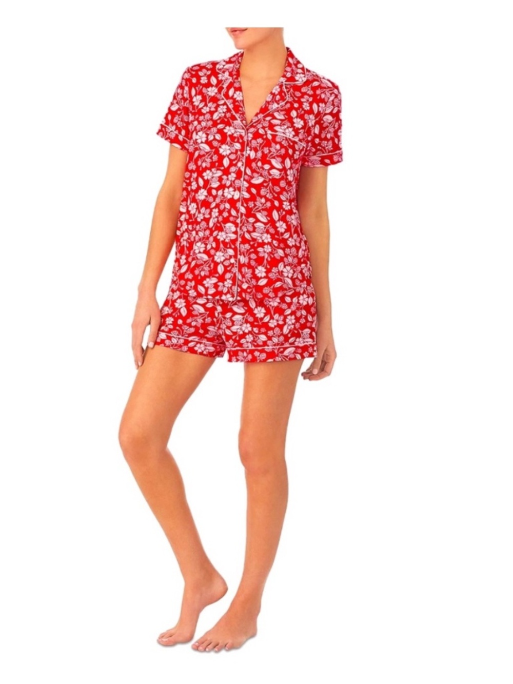 Kate Spade ♠️ ♥️Red & White Floral Print  Pajama Set Size S